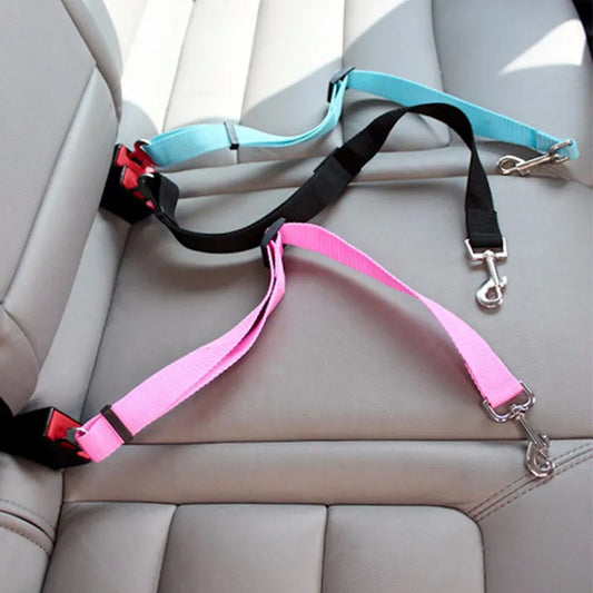 Adjustable Pet Cat Dog Car Seat  Belt Lead Clip Safety